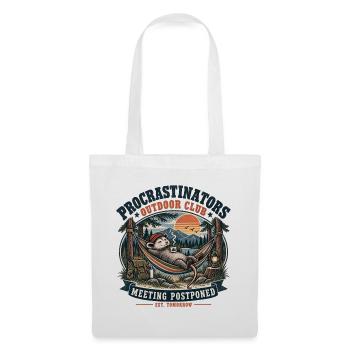 Procrastinators Outdoor Club – Opossum - Stoffbeutel - Weiß - Vorne