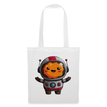 WeltraumDonut mit Astronaut - Stoffbeutel - Weiß - Vorne