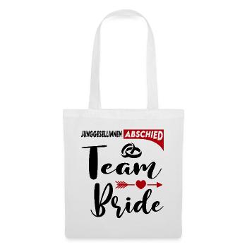 Junggesellinnenabschied Team Bride Hochzeit Ringe - Stoffbeutel - Weiß - Vorne