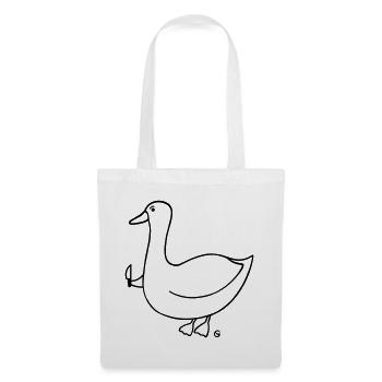 Gans Wütend - Stoffbeutel - Weiß - Vorne
