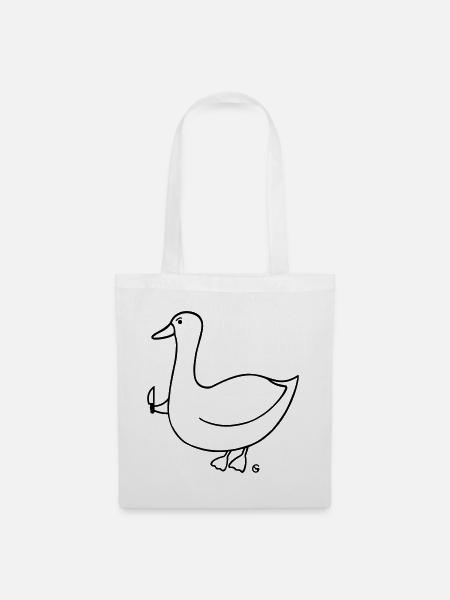 Gans Wütend - Stoffbeutel - Weiß