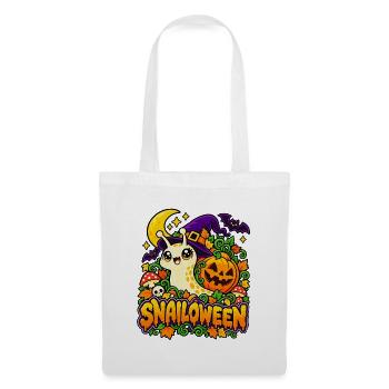 Snailoween – Kürbisschnecke - Stoffbeutel - Weiß - Vorne