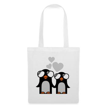 penguins fallen in love - Tote Bag - white - Front