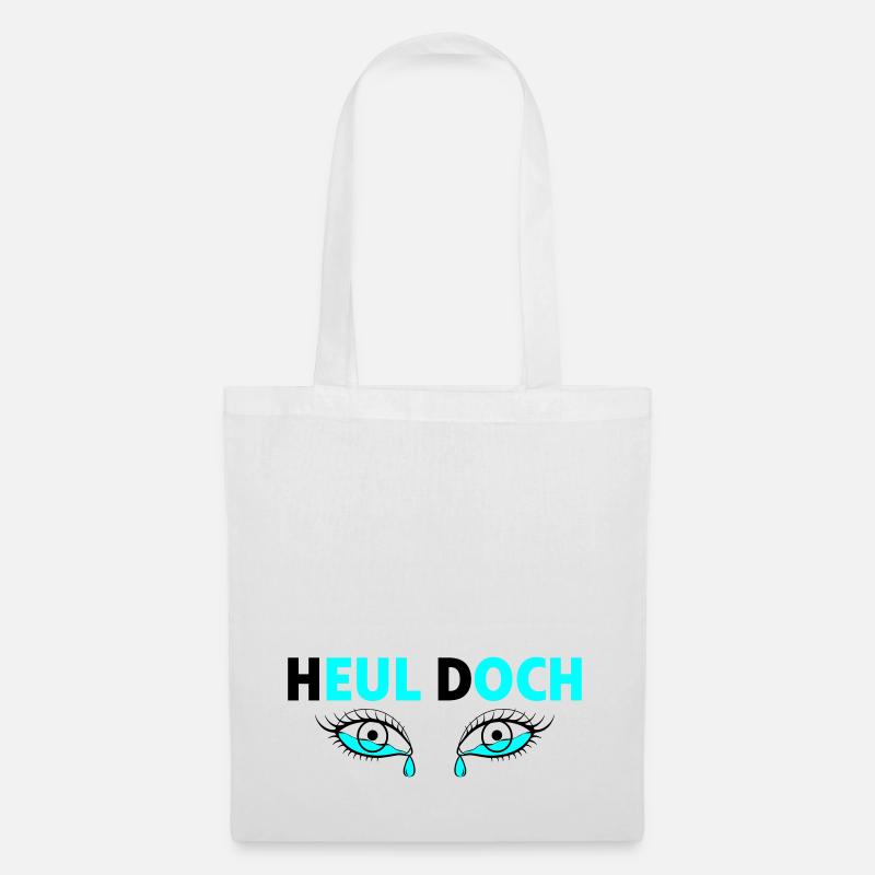 Heul doch - Tränende Augen - Stoffbeutel - Weiß