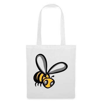 abeille - Sac en tissu - blanc - Devant