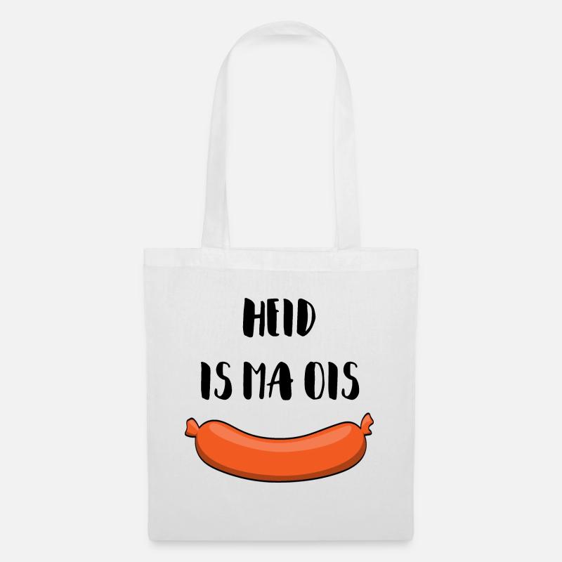 Heid is ma ois Wurscht bayerischer Spruch Geschenk - Stoffbeutel - Weiß