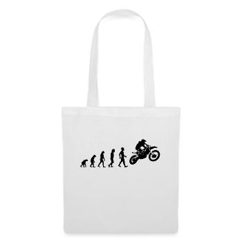 Motorbike Evolution Shirt, Motocross Tshirt - Tote Bag - white - Front