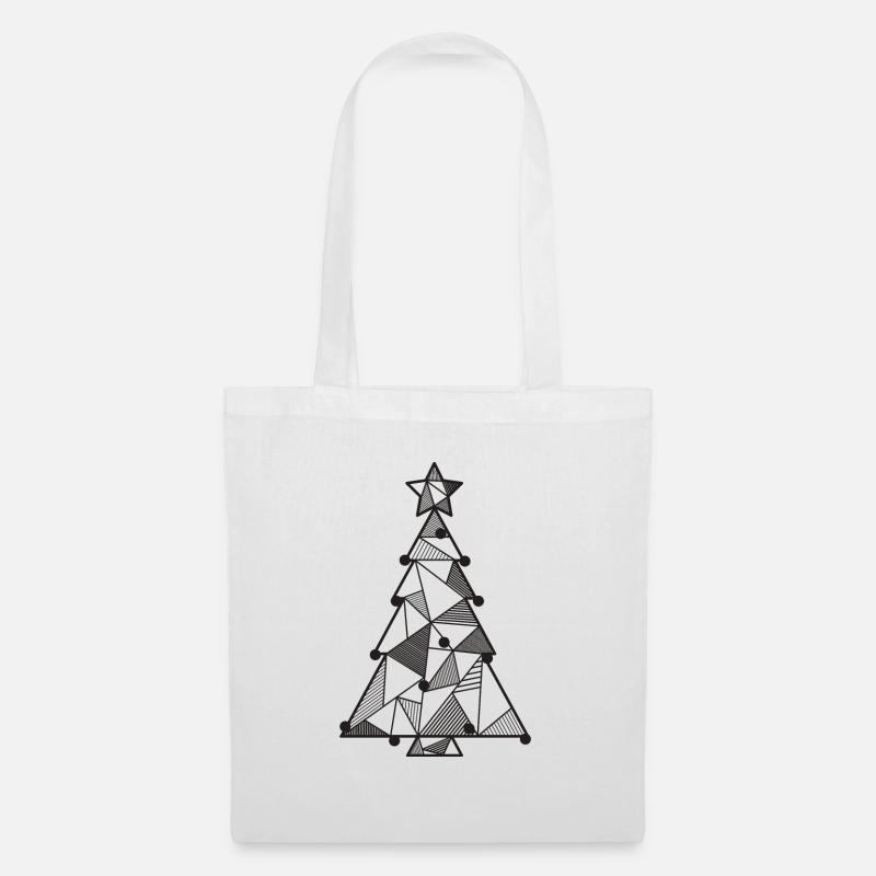 Weihnachtsbaum - Stoffbeutel - Weiß