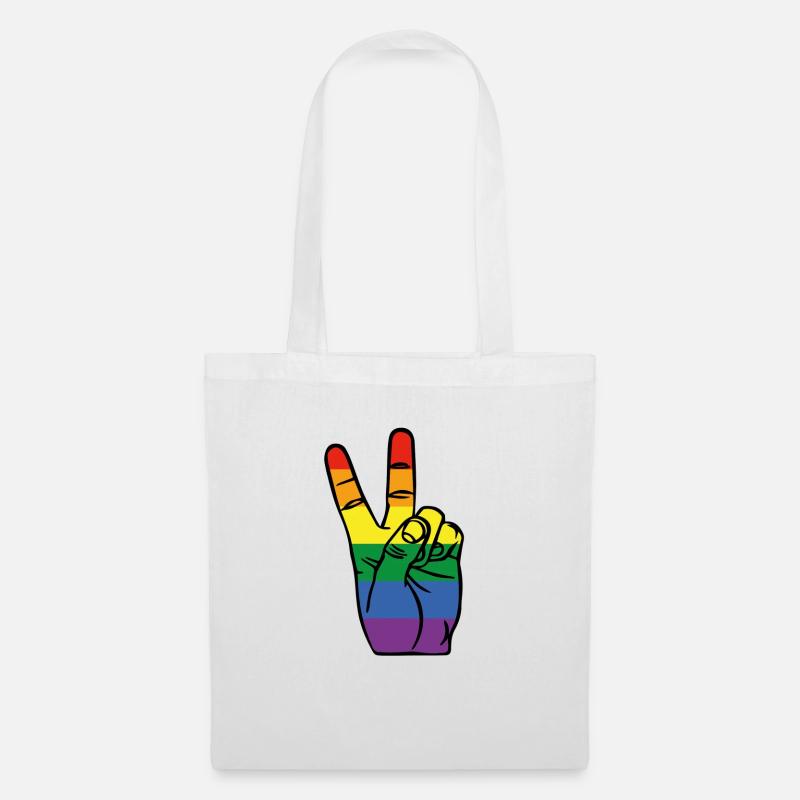 Peace LGBT - Stoffbeutel - Weiß