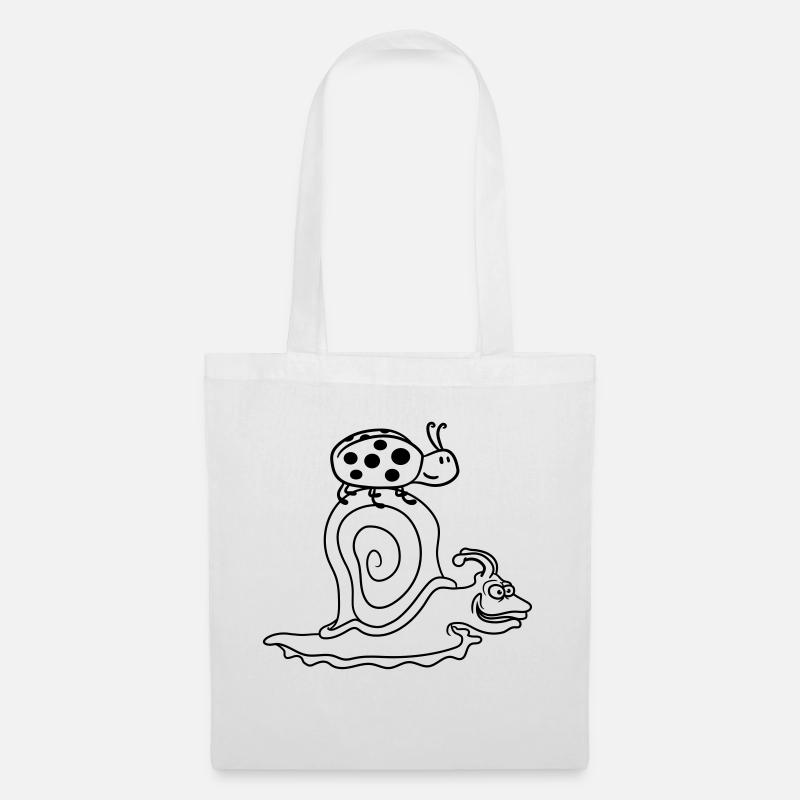 transport équitation coccinelle points escargot schl - Sac en tissu - blanc