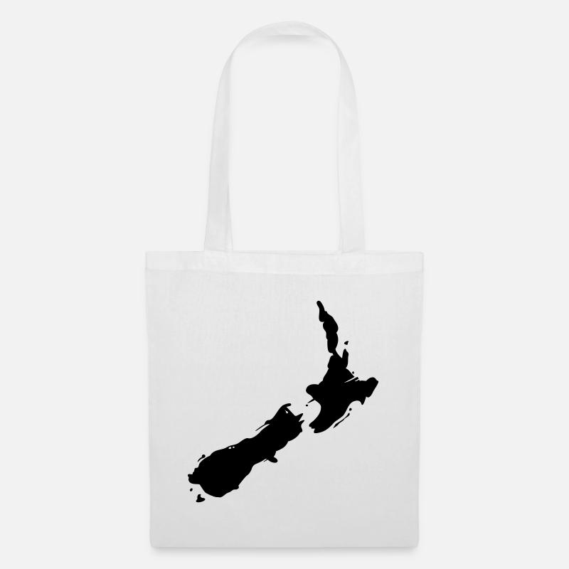 Neuseeland Karte - Stoffbeutel - Weiß