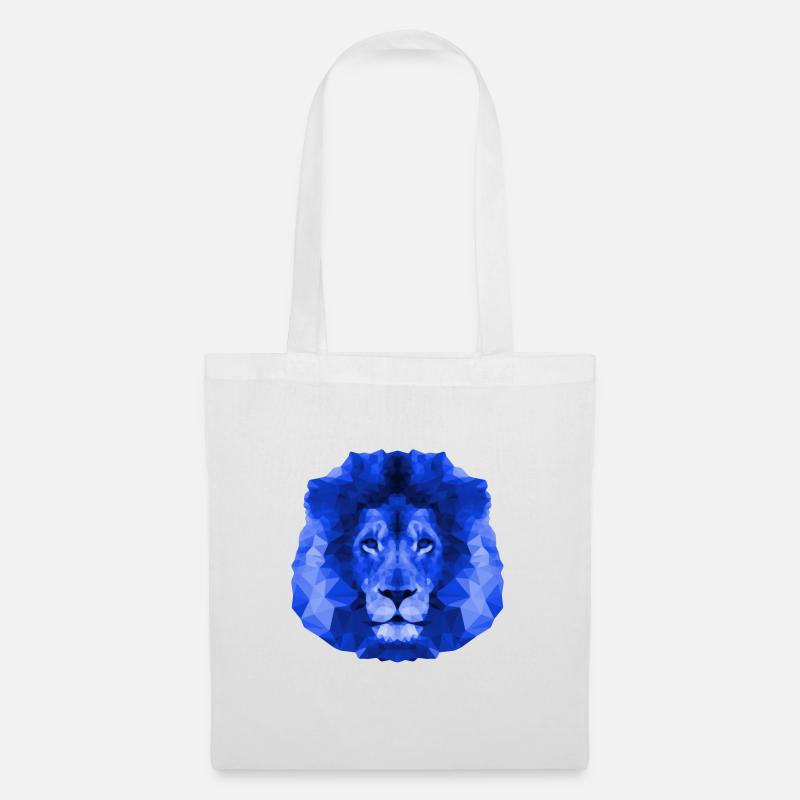 Loewe blau - Stoffbeutel - Weiß