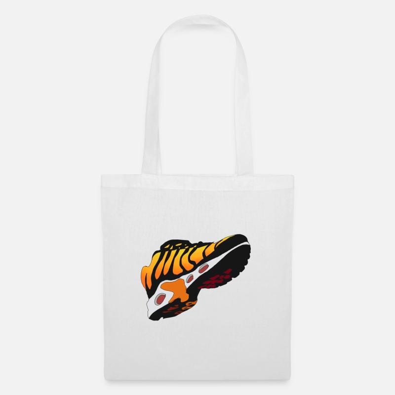 Orange Sneaker sharksneaker Design Bild Grafik - Stoffbeutel - Weiß