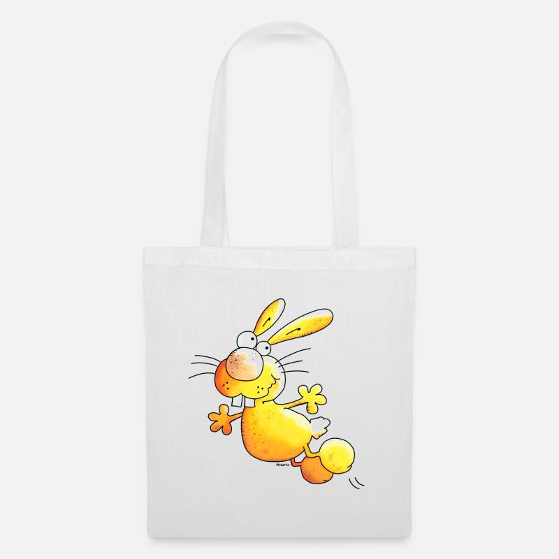 Crazy Rabbit - Lapin - Sac en tissu - blanc