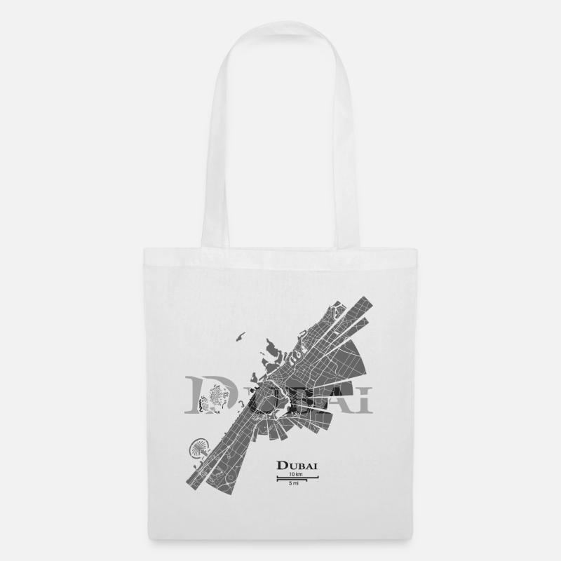 Dubai plan - Sac en tissu - blanc
