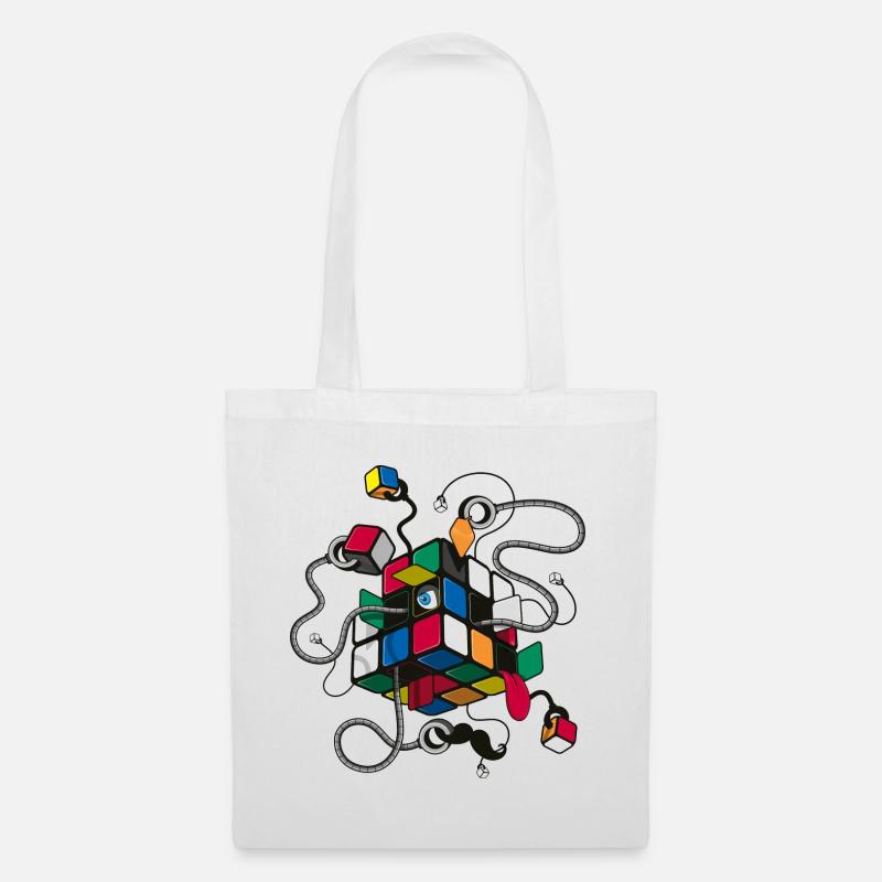Rubik's Cube Robot Style - Tote Bag - white