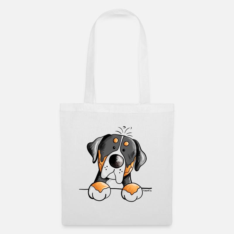 Großer Schweizer Sennenhund - Stoffbeutel - Weiß