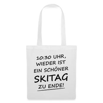10 30 Uhr Wieder Ist Ein Schöner Skitag Zu Ende - Stoffbeutel - Weiß - Vorne