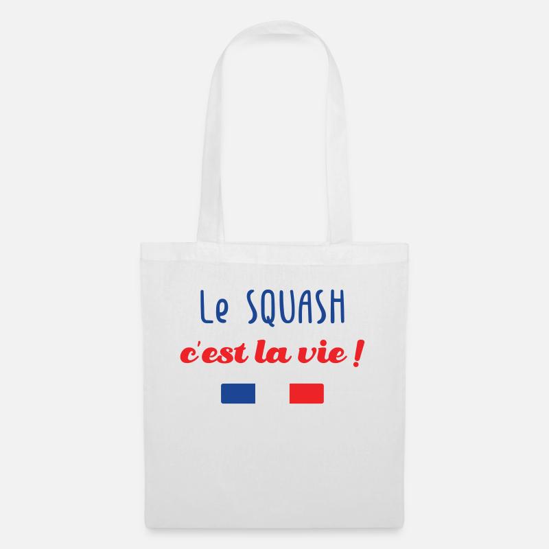 Le squash c'est la vie ! - Sac en tissu - blanc