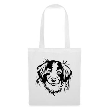 Tête de Kooikerhondje - Sac en tissu - blanc - Devant