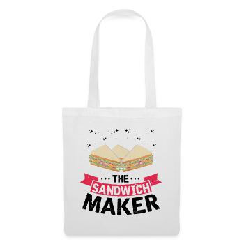 Sandwich Macher Grillen Papa BBQ Sandwich - Stoffbeutel - Weiß - Vorne