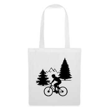 Cycliste dans la nature - Sac en tissu - blanc - Devant