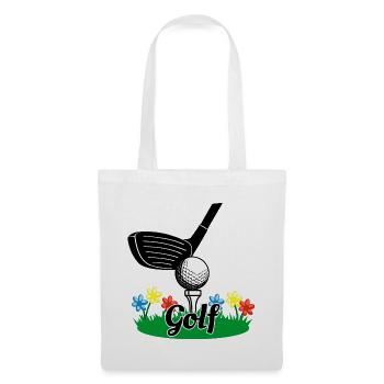 Bâton de golf - Sac en tissu - blanc - Devant
