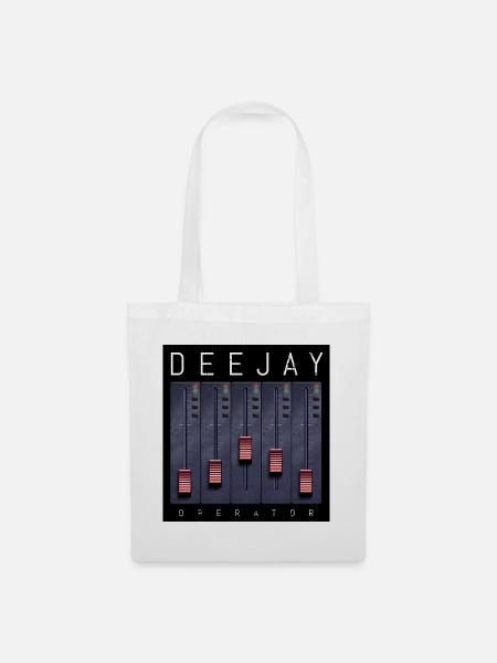 Deejay Operator Fader-Design - Stoffbeutel - Weiß