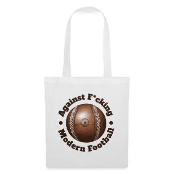 Contre le de football moderne Soccer oldschool - Sac en tissu - blanc - Devant