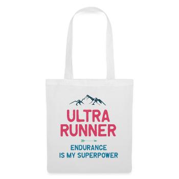Ultra Runner - Ausdauer ist meine Superkraft - Stoffbeutel - Weiß - Vorne