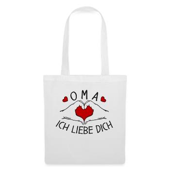 Oma ich liebe Dich - Stoffbeutel - Weiß - Vorne