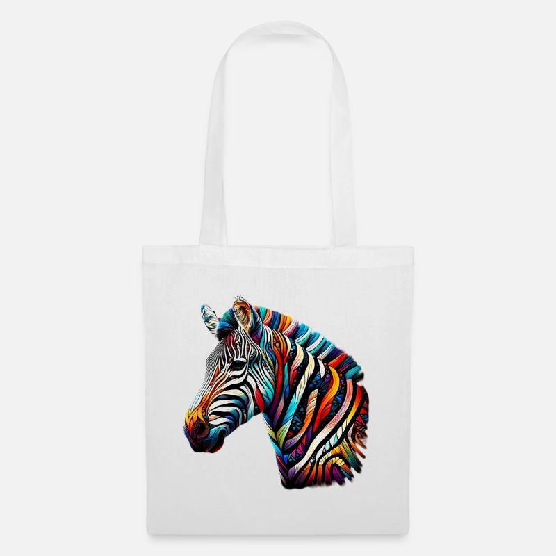 Zebra - Stoffbeutel - Weiß