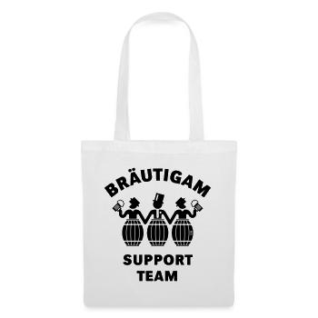 Bräutigam Support Team (JGA / Bierfässer / B) - Stoffbeutel - Weiß - Vorne