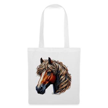 Cheval - Sac en tissu - blanc - Devant