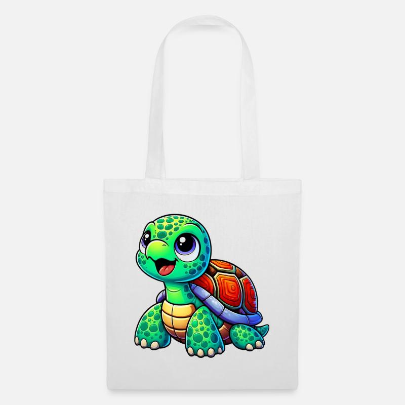 Schildkröte - Stoffbeutel - Weiß
