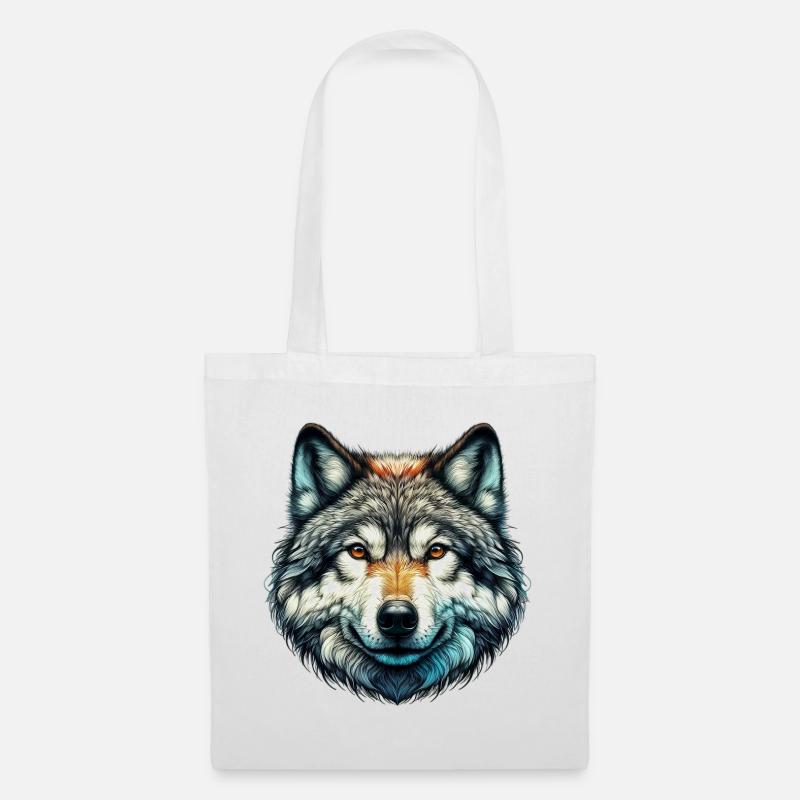 Wolf - Stoffbeutel - Weiß