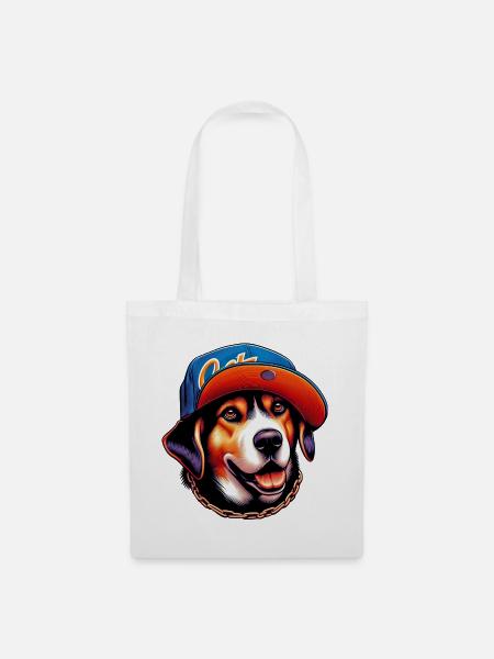 Hund - Stoffbeutel - Weiß