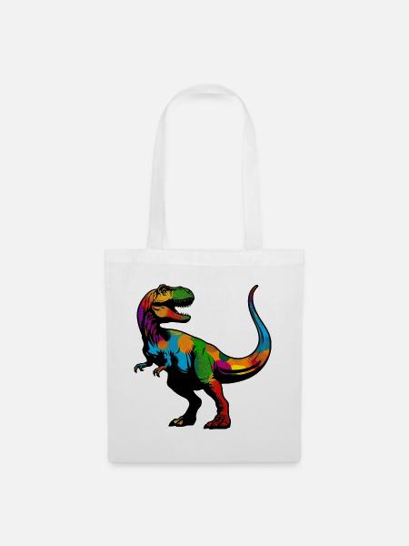 Dinosaurier - Stoffbeutel - Weiß