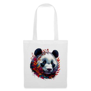 Panda - Stoffbeutel - Weiß - Vorne