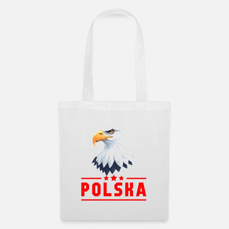 POLAND Eagle red letters - Tote Bag - white