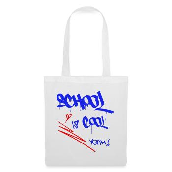 School is cool, Einschulung - Stoffbeutel - Weiß - Vorne