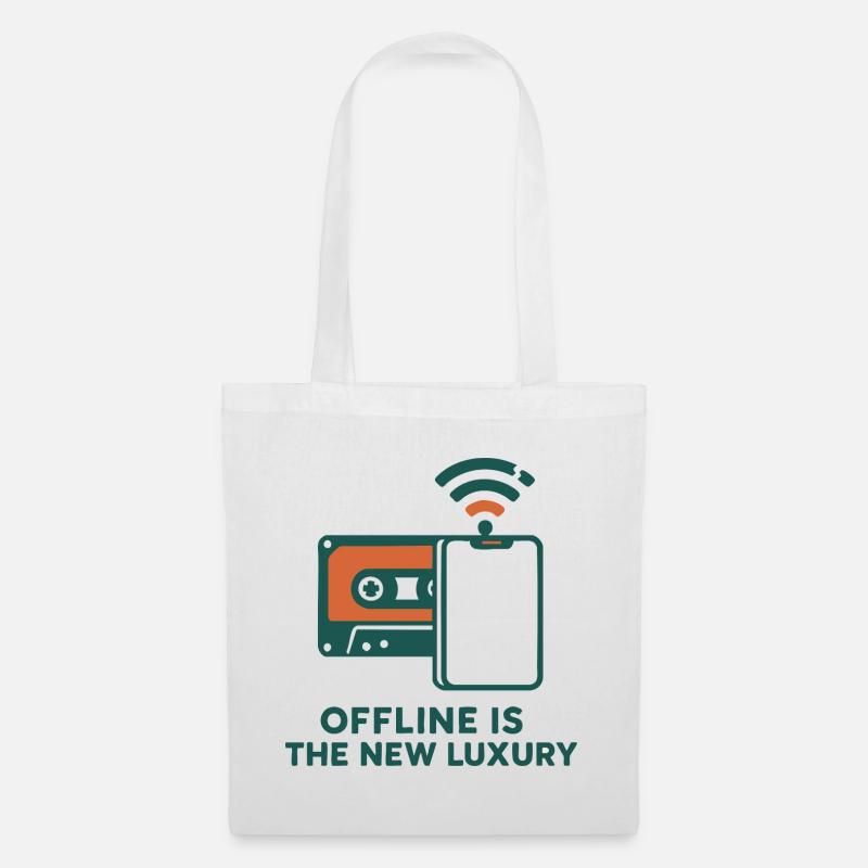 Offline ist der neue Luxus - Stoffbeutel - Weiß