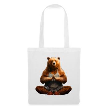 Bear Yoga - Tote Bag - white - Front