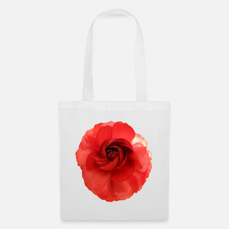 Red Flower Magic Camellia - Tote Bag - white