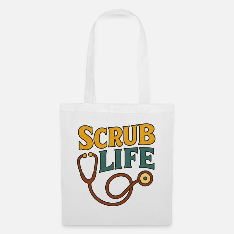 Scrub Life Medizinisches Stethoskop - Stoffbeutel - Weiß