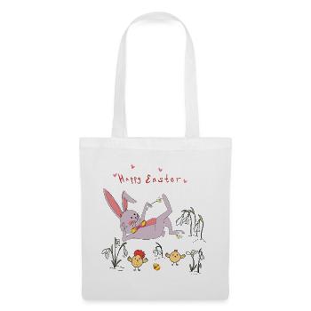 Easter bunny with chicks - Tote Bag - white - Front
