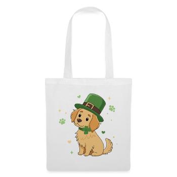 Chiot Irlandais Chanceux - Sac en tissu - blanc - Devant