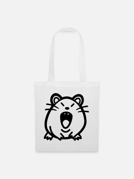 Maus - Stoffbeutel - Weiß