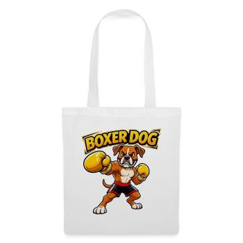 Design drôle de chien boxeur boxeur (design original) - Sac en tissu - blanc - Devant