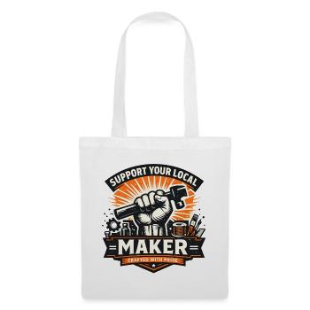 Unterstütze Lokalen Maker - Stoffbeutel - Weiß - Vorne